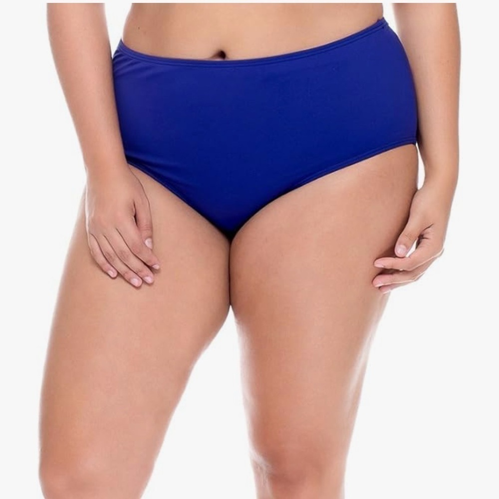 NWT Sunsets Bikini Bottoms size 22 Blue Sapphire High-Waisted full coverage